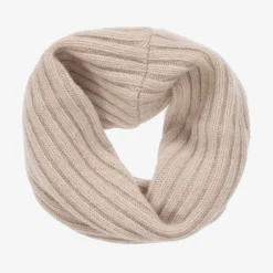 Jamiks Scarves|Scarves*Beige Merino Wool Knitted Snood