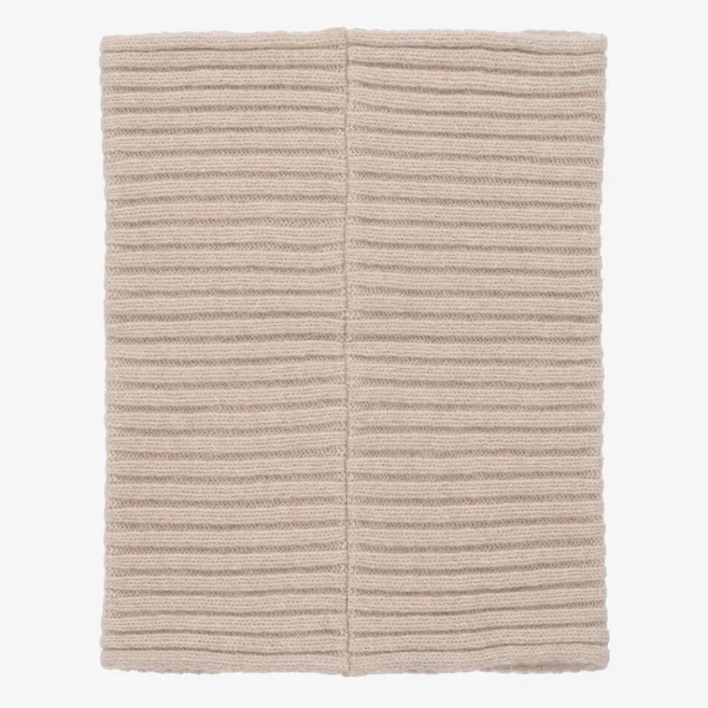 Jamiks Scarves|Scarves*Beige Merino Wool Knitted Snood