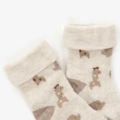 Mayoral Newborn Socks|Socks*Beige Organic Cotton Baby Socks (4 Pack)