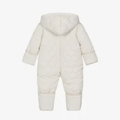 Tutto Piccolo Snowwear*Beige Quilted Baby Snowsuit