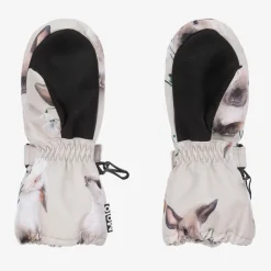 Molo Snowwear*Beige Rabbit Thermal Mittens