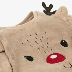 NAME IT Tops*Beige Reindeer Fleece Sweatshirt