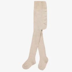 Falke Tights|Tights*Beige Ribbed Cotton Baby Tights