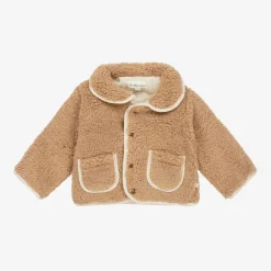 The Little Tailor Coats & Jackets|Coats & Jackets*Beige Sherpa Fleece Reversible Quilted Jacket