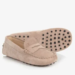 Tods Loafers & Moccasins|Loafers & Moccasins*Beige Suede Leather Gommino Moccasins