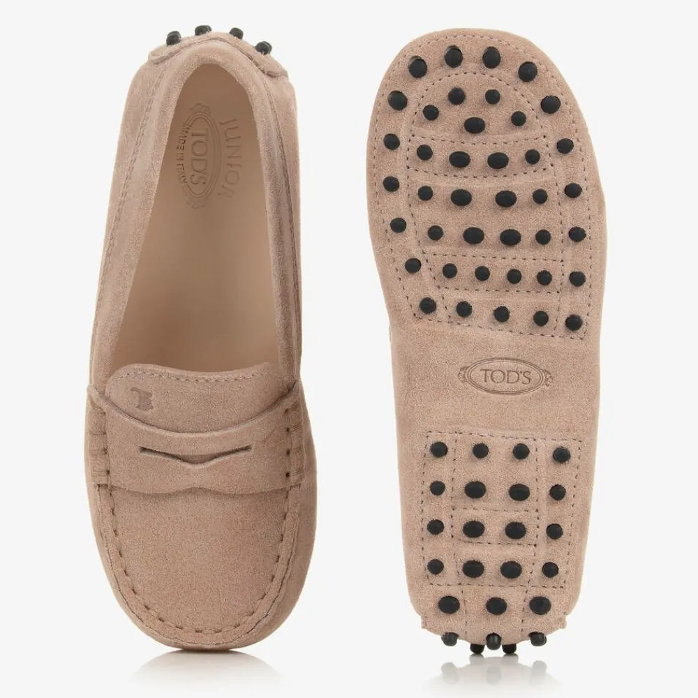 Tods Loafers & Moccasins|Loafers & Moccasins*Beige Suede Leather Gommino Moccasins