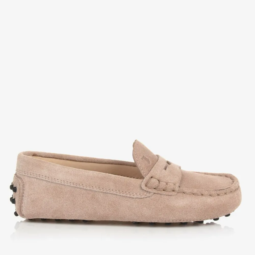 Tods Loafers & Moccasins|Loafers & Moccasins*Beige Suede Leather Gommino Moccasins