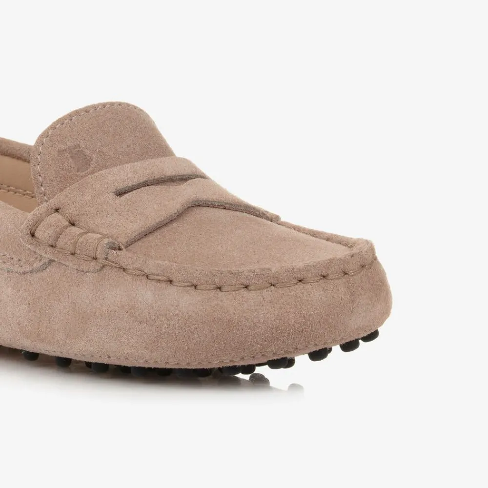Tods Loafers & Moccasins|Loafers & Moccasins*Beige Suede Leather Gommino Moccasins