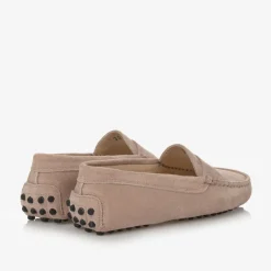 Tods Loafers & Moccasins|Loafers & Moccasins*Beige Suede Leather Moccasins