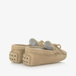 Tods Loafers & Moccasins|Loafers & Moccasins*Beige Suede Leather Pre-Walker Moccasins