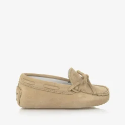 Tods Loafers & Moccasins|Loafers & Moccasins*Beige Suede Leather Pre-Walker Moccasins