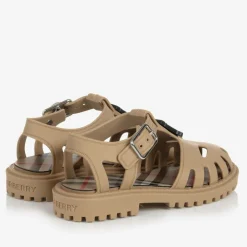 Burberry Jelly Shoes|Jelly Shoes*Beige TB Monogram Jelly Shoes