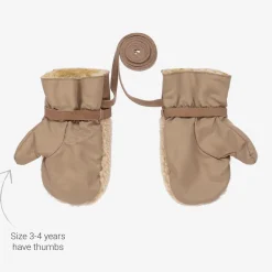 Donsje Gloves & Mittens*Beige Teddy Fleece Mittens