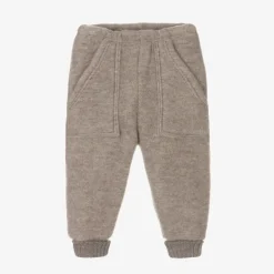 Joha Trousers|Trousers*Beige Thermal Wool Joggers