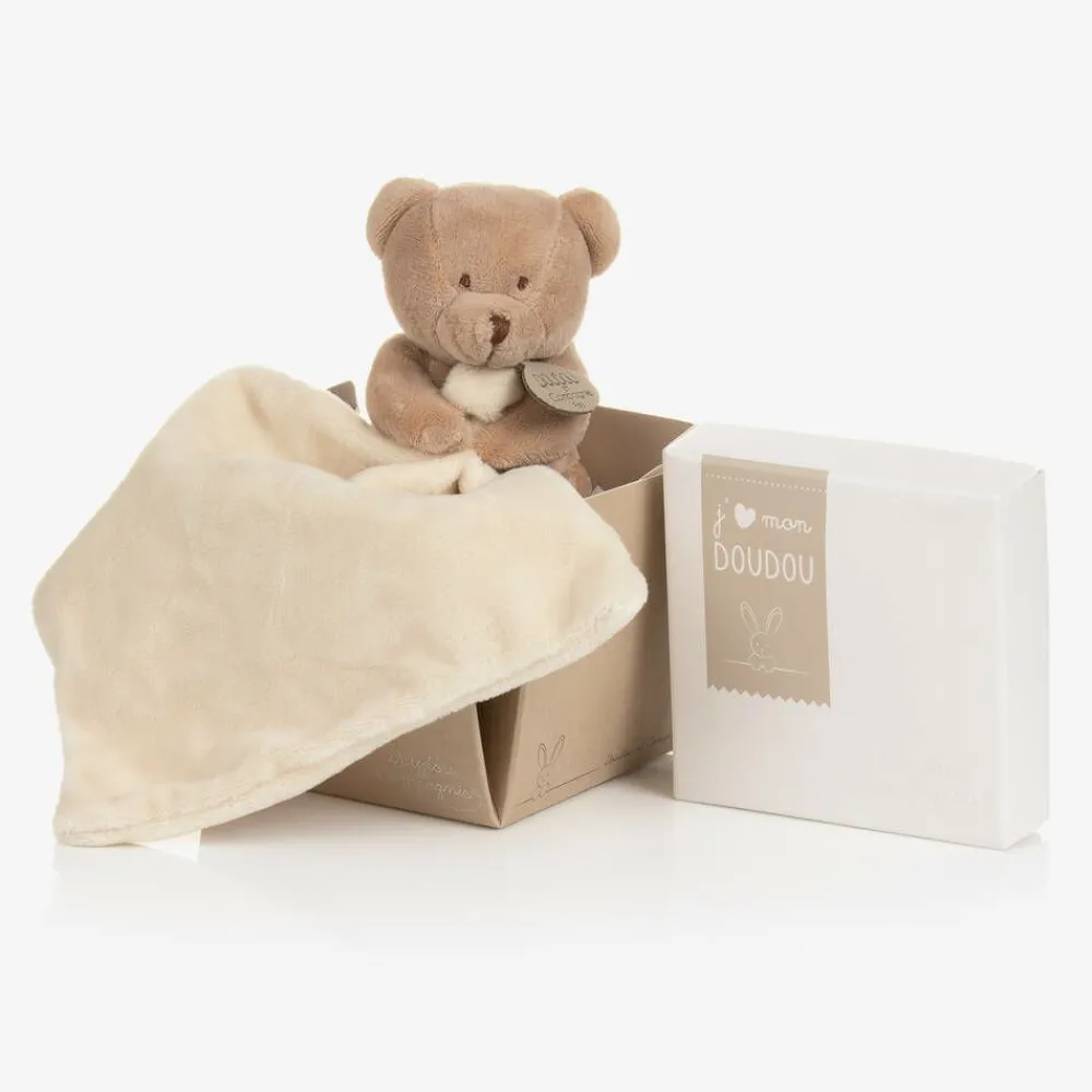 Doudou et Compagnie Sleeping Accessories*Beige Velour Teddy Doudou (22cm)