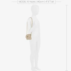 Milledeux Bags*Beige Velvet Quilted Bag (13cm)