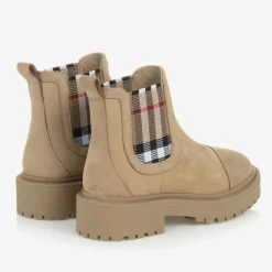 Burberry Boots*Beige Vintage Check Chelsea Boots