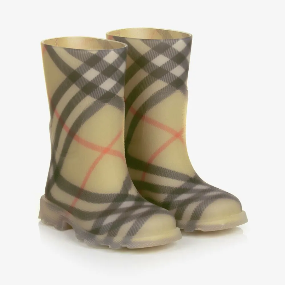 Burberry Rain Boots|Rain Boots*Beige Vintage Check Rain Boots