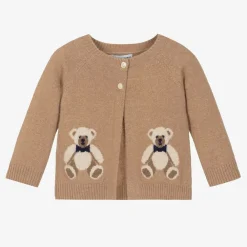 Beatrice amp; George Tops*Beige Wool & Cashmere Teddy Bear Cardigan
