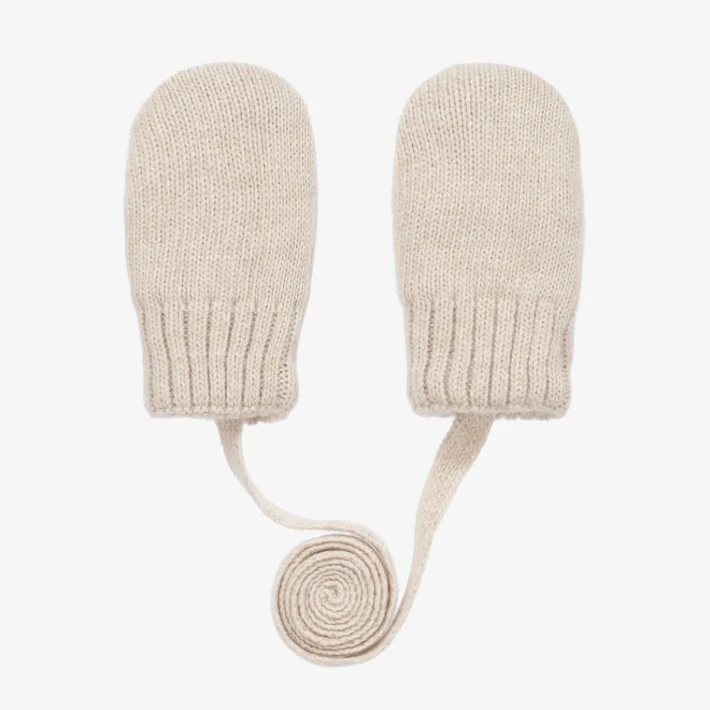 Jamiks Gloves & Mittens|Gloves & Mittens*Beige Wool & Cashmere Baby Mittens