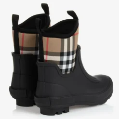 Burberry Rain Boots|Rain Boots*Black & Beige Check Rain Boots