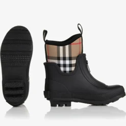Burberry Rain Boots|Rain Boots*Black & Beige Check Rain Boots