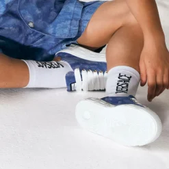 Versace Socks*Black & Blue Cotton Ankle Socks (3 Pack)