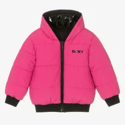 DKNY Coats & Jackets*Black & Pink Reversible Puffer Jacket