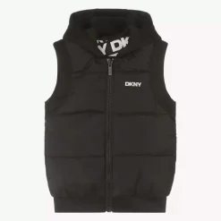 DKNY Coats & Jackets*Black & White Reversible Hooded Gilet