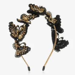 Sienna Likes To Party Hair Accessories*Black & Gold Butterfly Hairband