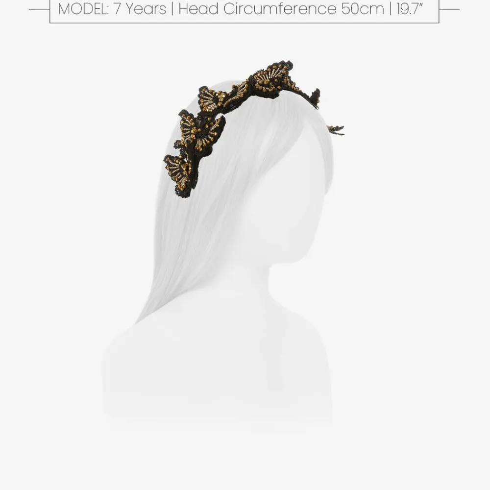 Sienna Likes To Party Hair Accessories*Black & Gold Butterfly Hairband