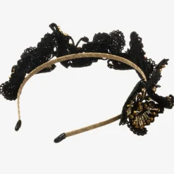 Sienna Likes To Party Hair Accessories*Black & Gold Butterfly Hairband