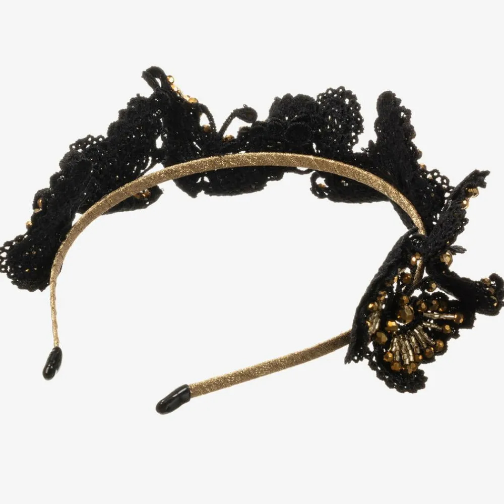 Sienna Likes To Party Hair Accessories*Black & Gold Butterfly Hairband