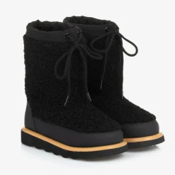 Age of Innocence Snow Boots|Snow Boots*Black Bouclé Fleece Snow Boot