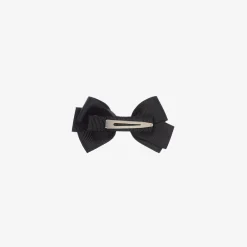 Peach Ribbons Hair Accessories*Black Bow Hair Clip (7cm)