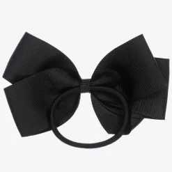 Peach Ribbons Hair Accessories*Black Bow Hair Elastic (12cm)
