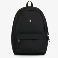 Ralph Lauren Bags|Bags*Black Canvas Pony Logo Backpack (45cm)