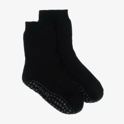Falke Socks|Socks*Black Cotton & Wool Slipper Socks