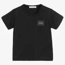 Dolce amp; Gabbana Tops*Black Cotton Baby T-Shirt
