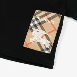 Burberry Tops*Black Cotton Baby T-Shirt