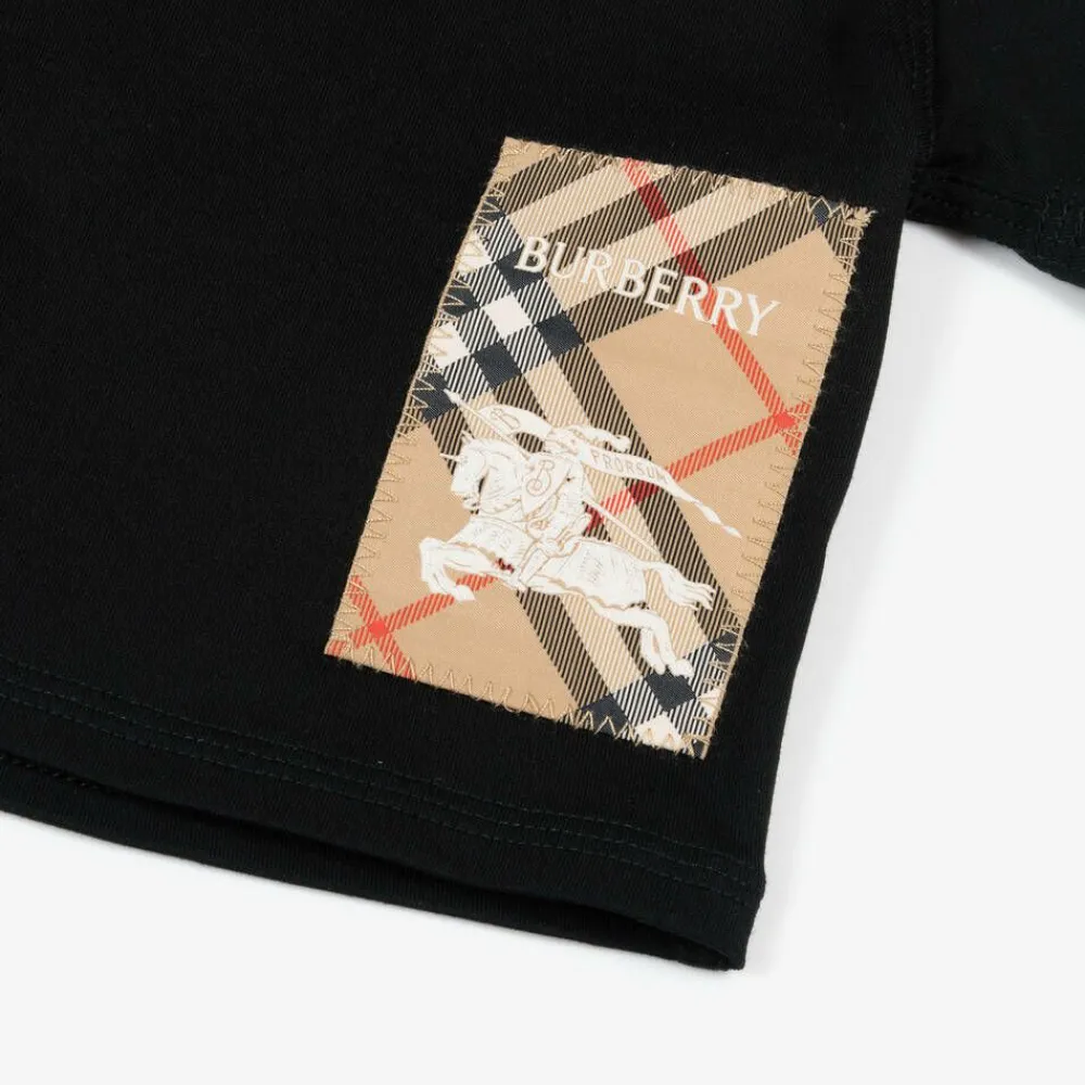 Burberry Tops*Black Cotton Baby T-Shirt