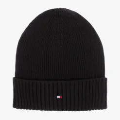 Tommy Hilfiger Hats|Hats*Black Cotton Beanie Hat