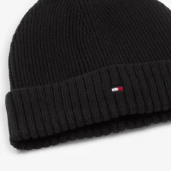 Tommy Hilfiger Hats|Hats*Black Cotton Beanie Hat