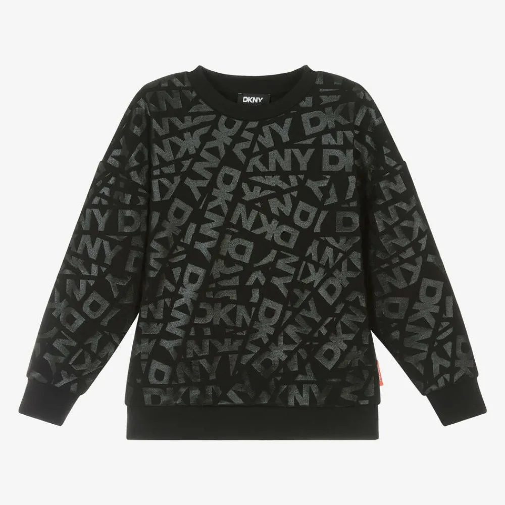 DKNY Tops|Tops*Black Cotton Jacquard Sweatshirt