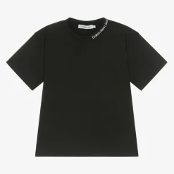 Calvin Klein Tops*Black Cotton Jersey T-Shirt