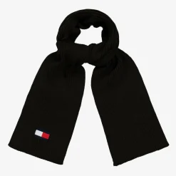 Tommy Hilfiger Scarves|Scarves*Black Cotton Knit Flag Scarf
