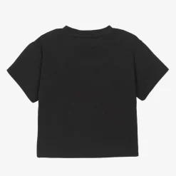 KENZO KIDS Tops*Black Cotton Lucky Tiger T-Shirt