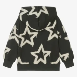 Rock Your Baby Tops*Black Cotton Star Hoodie
