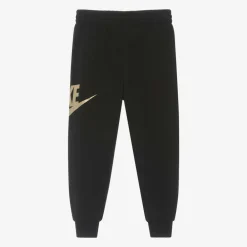 Nike Trousers|Trousers*Black Cotton Swoosh Logo Joggers