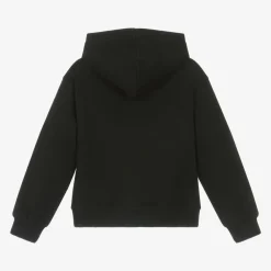 Moschino Kid-Teen Tops*Black Cotton Teddy Bear Hoodie